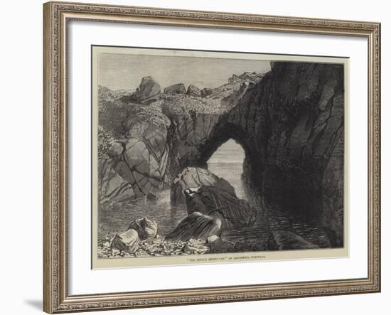 The Devil's Frying-Pan at Cadgewith, Cornwall-R. Dudley-Framed Giclee Print