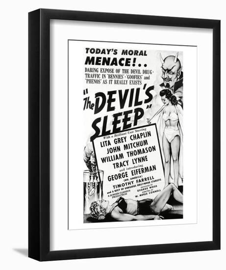 The Devil's Sleep - 1951-null-Framed Art Print