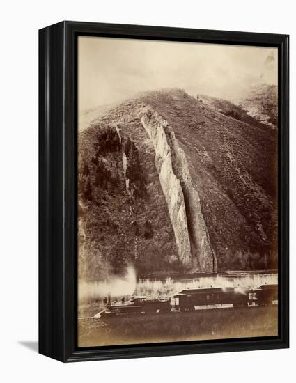 The Devil's Slide, Union Pacific Railroad, Utah, 1880-Carleton Emmons Watkins-Framed Premier Image Canvas