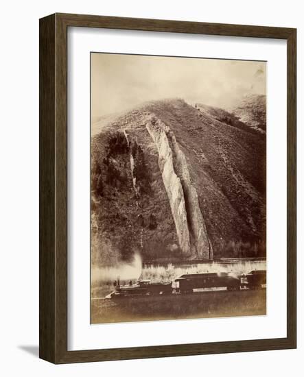 The Devil's Slide, Union Pacific Railroad, Utah, 1880-Carleton Emmons Watkins-Framed Premium Photographic Print