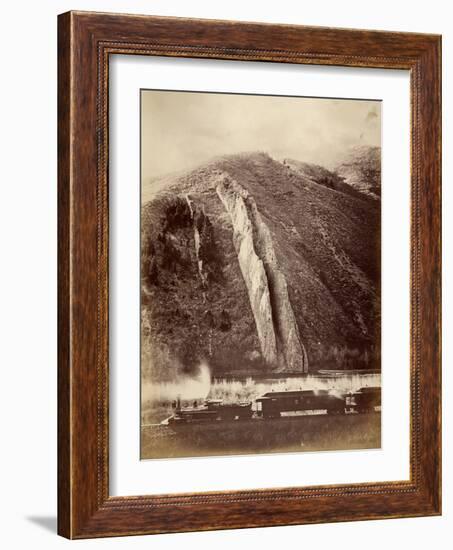 The Devil's Slide, Union Pacific Railroad, Utah, 1880-Carleton Emmons Watkins-Framed Premium Photographic Print