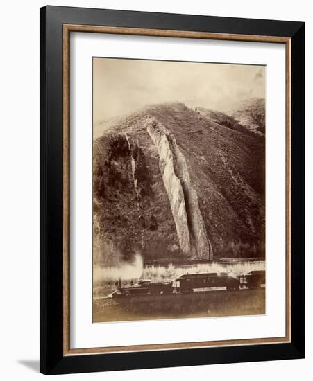 The Devil's Slide, Union Pacific Railroad, Utah, 1880-Carleton Emmons Watkins-Framed Premium Photographic Print