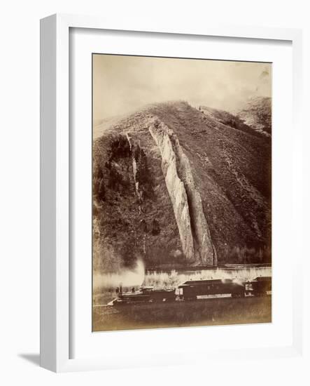 The Devil's Slide, Union Pacific Railroad, Utah, 1880-Carleton Emmons Watkins-Framed Premium Photographic Print