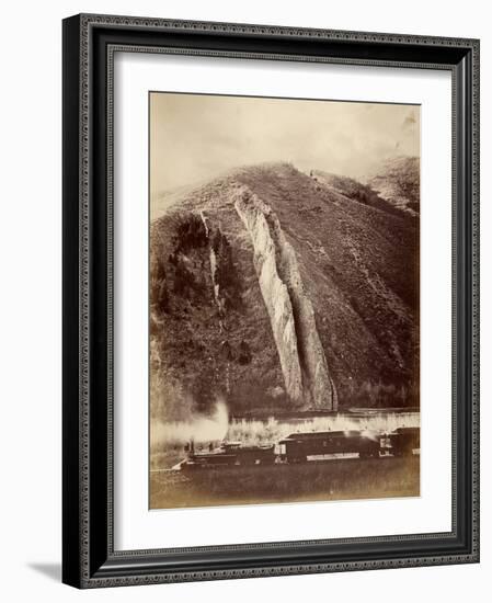 The Devil's Slide, Union Pacific Railroad, Utah, 1880-Carleton Emmons Watkins-Framed Photographic Print