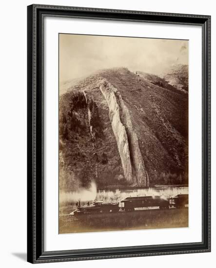 The Devil's Slide, Union Pacific Railroad, Utah, 1880-Carleton Emmons Watkins-Framed Photographic Print