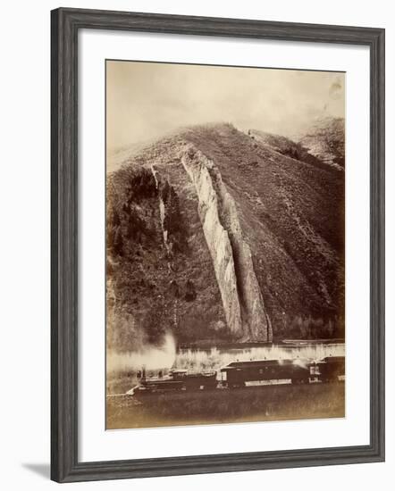 The Devil's Slide, Union Pacific Railroad, Utah, 1880-Carleton Emmons Watkins-Framed Photographic Print