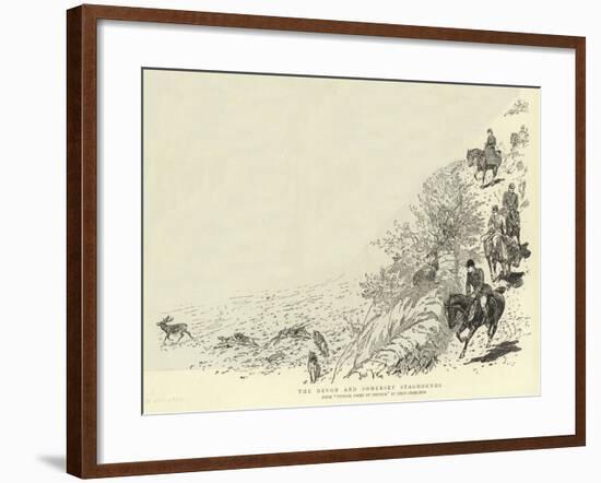 The Devon and Somerset Staghounds-John Charlton-Framed Giclee Print