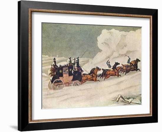 The Devonport Mail Near Amesbury, 1907-William Havell-Framed Giclee Print