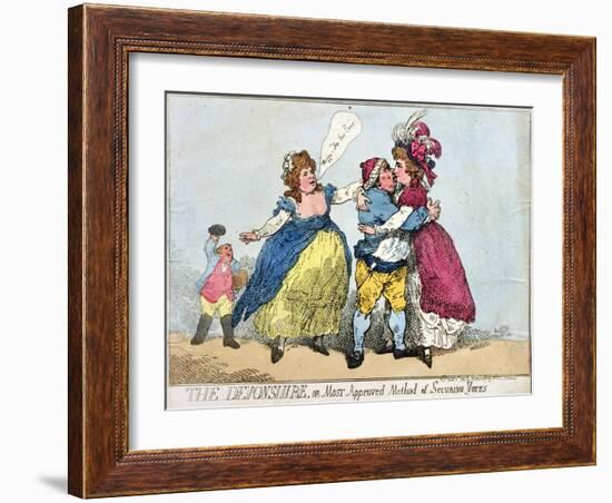 The Devonshire, or Most Approved Method of Securing Votes, 1784-James Gillray-Framed Giclee Print