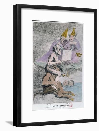 The Devout Profession, Plate 70 of Los Caprichos, Late 18th Century-Francisco de Goya-Framed Giclee Print