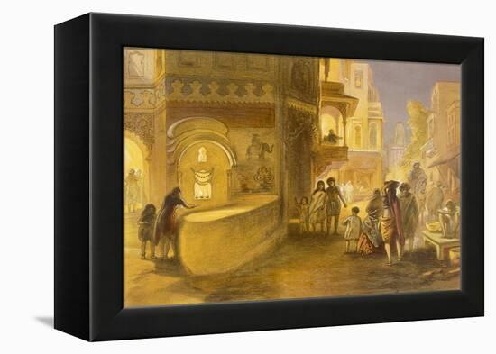 The Dewali or Festival of Lamps, from 'India Ancient and Modern', 1867 (Colour Litho)-William 'Crimea' Simpson-Framed Premier Image Canvas