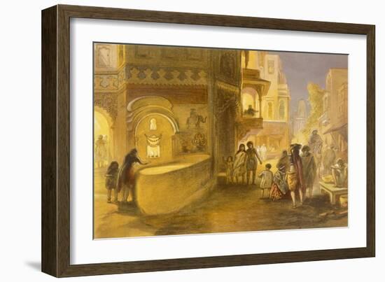 The Dewali or Festival of Lamps, from 'India Ancient and Modern', 1867 (Colour Litho)-William 'Crimea' Simpson-Framed Giclee Print