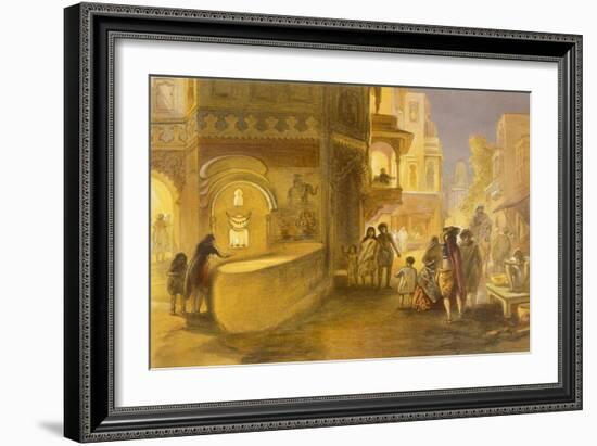 The Dewali or Festival of Lamps, from 'India Ancient and Modern', 1867 (Colour Litho)-William 'Crimea' Simpson-Framed Giclee Print