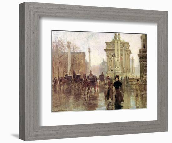 The Dewey Arch, Madison Square Park, c.1900-Paul Cornoyer-Framed Giclee Print