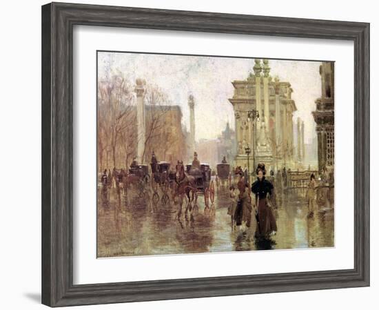 The Dewey Arch, Madison Square Park, c.1900-Paul Cornoyer-Framed Giclee Print