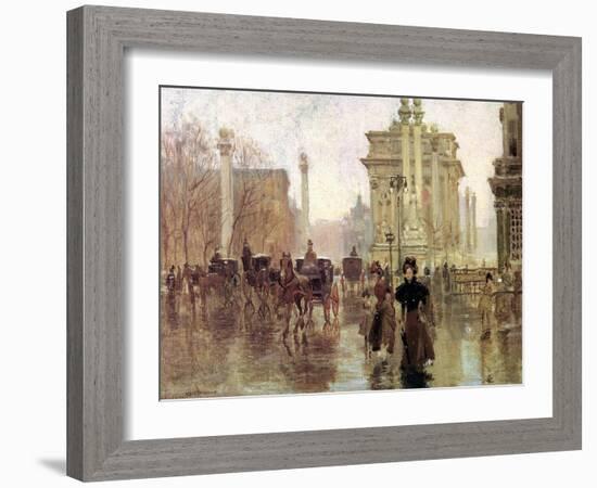 The Dewey Arch, Madison Square Park, c.1900-Paul Cornoyer-Framed Giclee Print