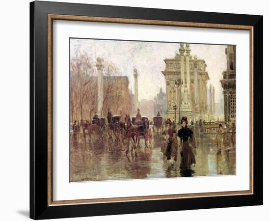 The Dewey Arch, Madison Square Park, c.1900-Paul Cornoyer-Framed Giclee Print