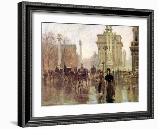 The Dewey Arch, Madison Square Park, c.1900-Paul Cornoyer-Framed Giclee Print