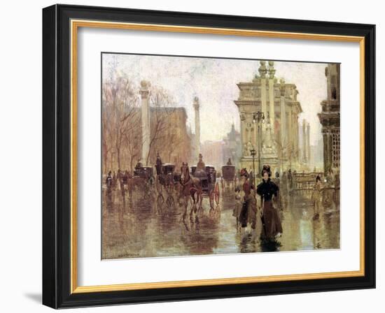 The Dewey Arch, Madison Square Park, c.1900-Paul Cornoyer-Framed Giclee Print