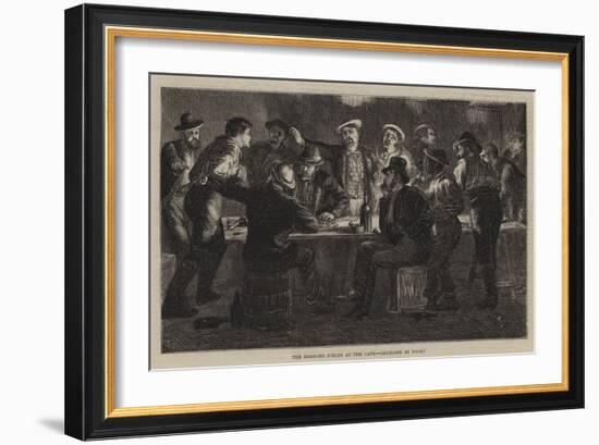 The Diamond Fields at the Cape, Gambling at Night-null-Framed Giclee Print