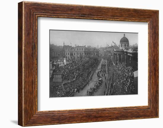 The Diamond Jubilee: Queen Victoria's carriage passing the National Gallery, London, 1897-Unknown-Framed Photographic Print