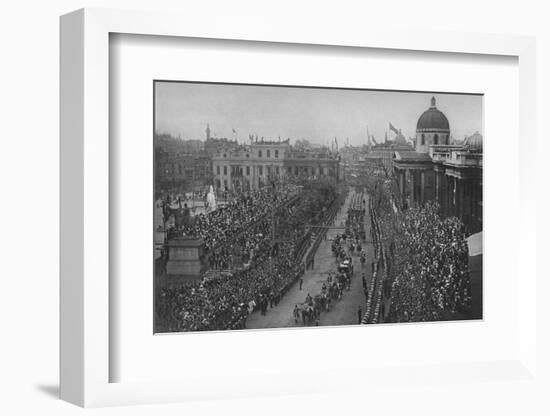 The Diamond Jubilee: Queen Victoria's carriage passing the National Gallery, London, 1897-Unknown-Framed Photographic Print