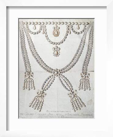The Diamond Necklace Involved in the Affair of the Collier de La Reine,  c.1785' Giclee Print | Art.com