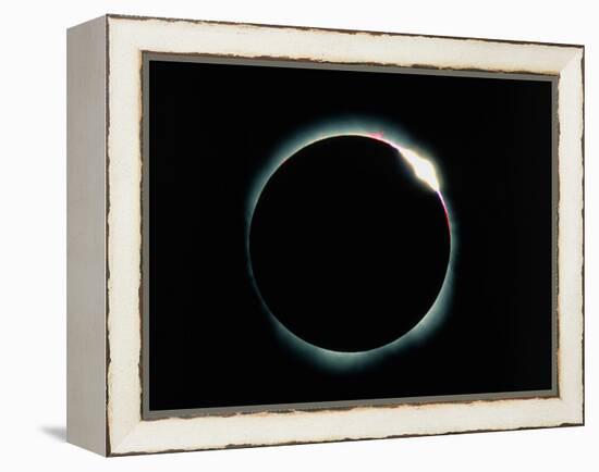 The Diamond Ring Effect During a Solar Eclipse-David Nunuk-Framed Premier Image Canvas