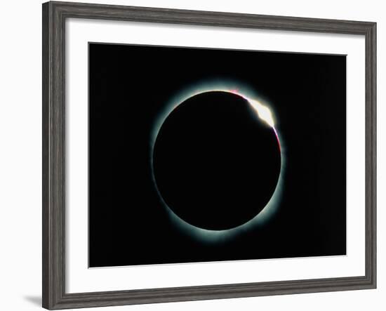 The Diamond Ring Effect During a Solar Eclipse-David Nunuk-Framed Photographic Print