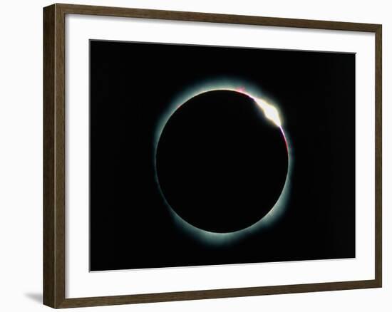 The Diamond Ring Effect During a Solar Eclipse-David Nunuk-Framed Photographic Print