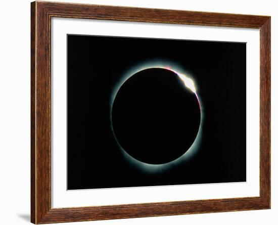 The Diamond Ring Effect During a Solar Eclipse-David Nunuk-Framed Photographic Print