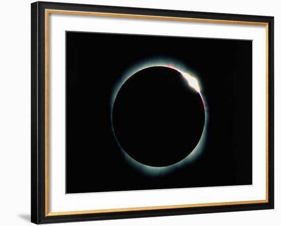 The Diamond Ring Effect During a Solar Eclipse-David Nunuk-Framed Photographic Print