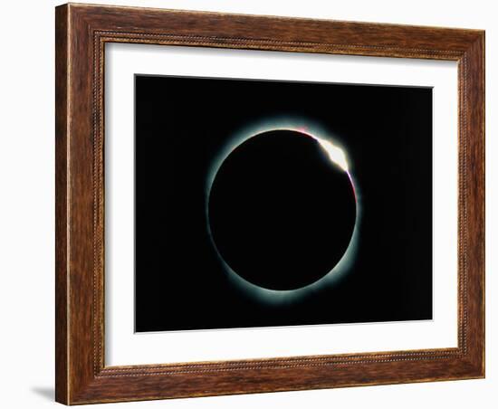 The Diamond Ring Effect During a Solar Eclipse-David Nunuk-Framed Photographic Print