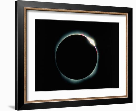 The Diamond Ring Effect During a Solar Eclipse-David Nunuk-Framed Photographic Print