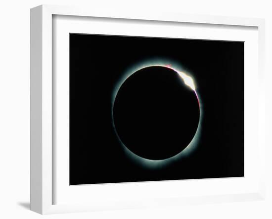 The Diamond Ring Effect During a Solar Eclipse-David Nunuk-Framed Photographic Print