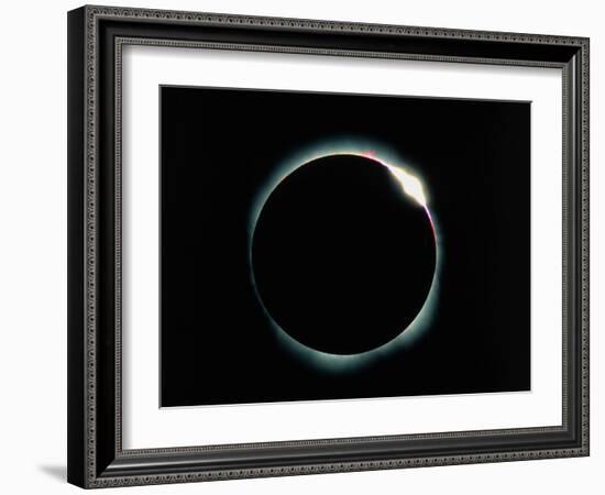 The Diamond Ring Effect During a Solar Eclipse-David Nunuk-Framed Photographic Print