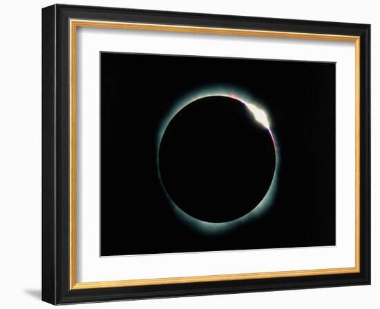 The Diamond Ring Effect During a Solar Eclipse-David Nunuk-Framed Photographic Print