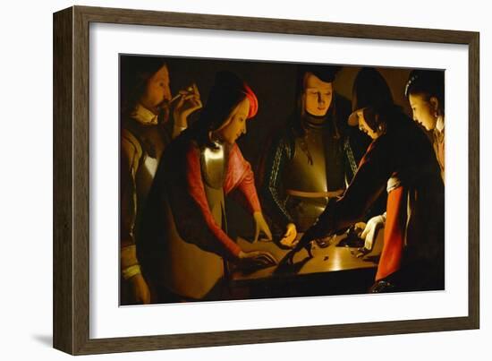 The Dice Players, circa 1650-Georges de La Tour-Framed Giclee Print