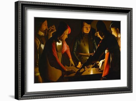 The Dice Players, circa 1650-Georges de La Tour-Framed Giclee Print