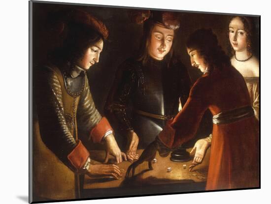 The Dice Players-Etienne de La Tour-Mounted Giclee Print