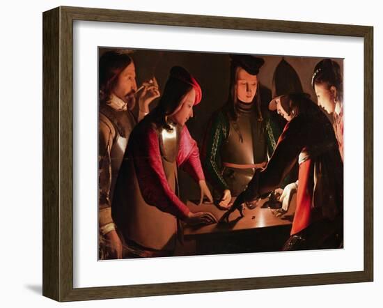 The Dice Players-Georges de La Tour-Framed Giclee Print