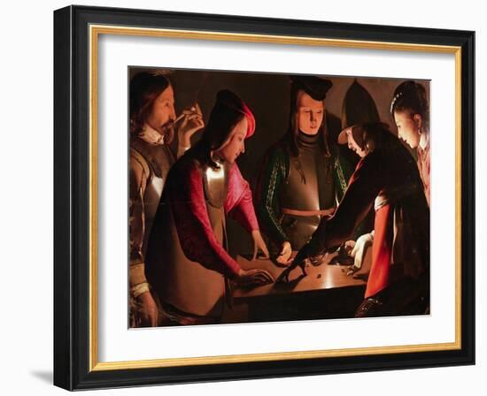 The Dice Players-Georges de La Tour-Framed Giclee Print