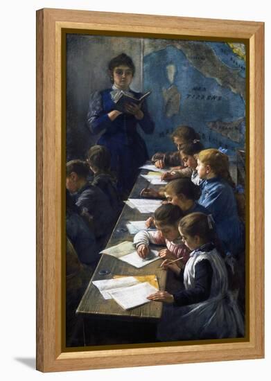 The Dictation Lesson, 1891-Demetrio Cosola-Framed Premier Image Canvas