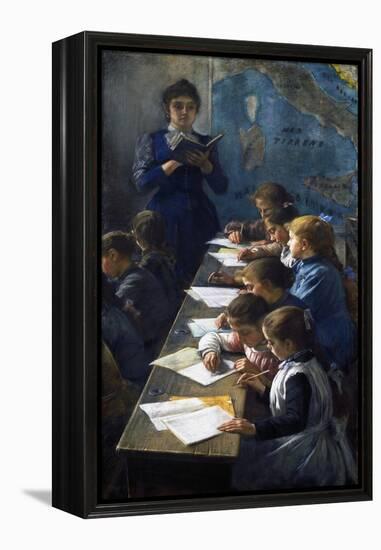 The Dictation Lesson, 1891-Demetrio Cosola-Framed Premier Image Canvas