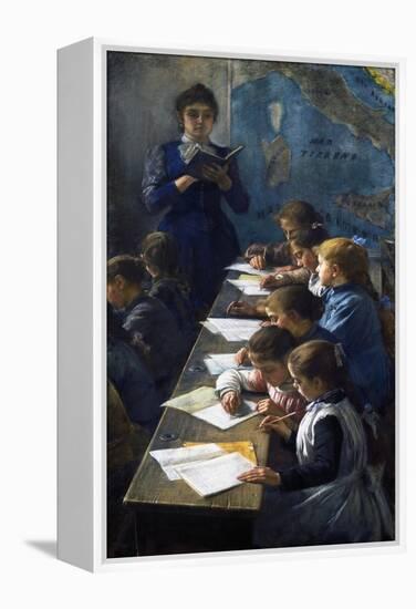 The Dictation Lesson, 1891-Demetrio Cosola-Framed Premier Image Canvas