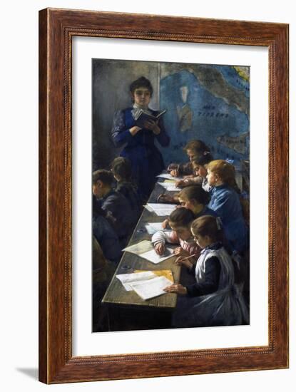 The Dictation Lesson, 1891-Demetrio Cosola-Framed Giclee Print