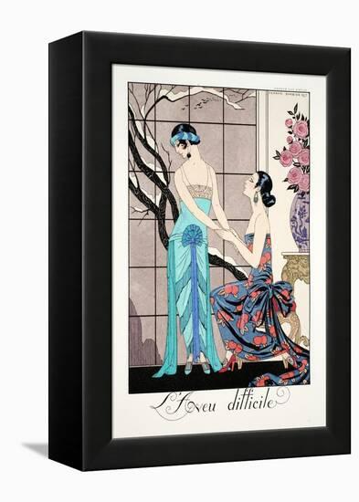 The Difficult Admission-Georges Barbier-Framed Premier Image Canvas