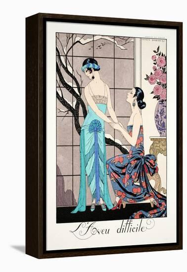 The Difficult Admission-Georges Barbier-Framed Premier Image Canvas