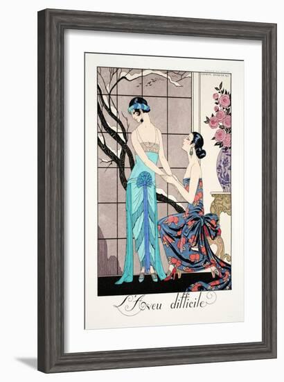 The Difficult Admission-Georges Barbier-Framed Giclee Print