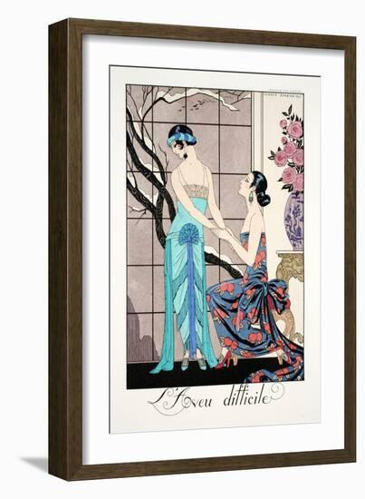 The Difficult Admission-Georges Barbier-Framed Giclee Print